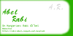 abel rabi business card
